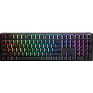 Ducky One 3 Classic Zwart/Wit Gaming Toetsenbord, RGB LED - MX-Blauw (DE, Bedraad), Toetsenbord, Zwart