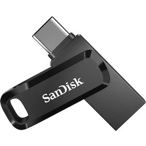 SANDISK Ultra Dual Drive Go (128 GB, USB-A, USB-C), USB-stick, Zwart