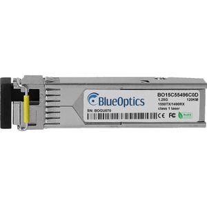 BlueOptics Extreme Networks MGBIC-BX120-D Compatibel SFP BO15C55496C0D, Zendontvangers, Zilver