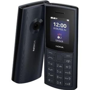 Nokia 110 Dual SIM 2023 modr? (1.77""), Sleutel mobiele telefoon, Zwart