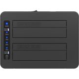 Icy Box IB-1233CL-CR - Accessoires voor Harde Schijven - Kloonstation - Geïntegreerde Kaartlezer