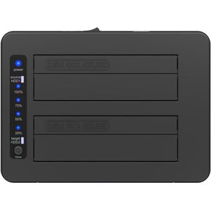 Icy Box IB-1233CL-CR - Accessoires voor Harde Schijven - Kloonstation - Geïntegreerde Kaartlezer