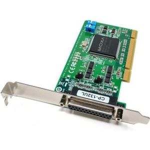 Moxa CP-132UL-DB9M - 2-poorts RS-422485 seriële PCI-kaart met laag profiel, 0 tot 55C bedrijfstemperatuur, Controlekaart