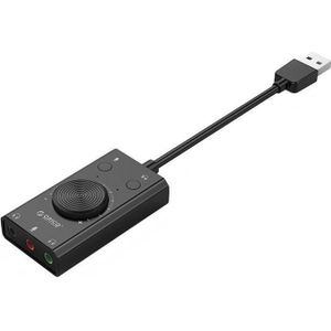 Orico Other Computer Accessory SC2 External Multifunction Sound Card with USB-A - Black (USB), Geluidskaart, Zwart