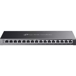 TP-Link TL-SG2XXX (16 ports), Netwerkschakelaar, Zwart
