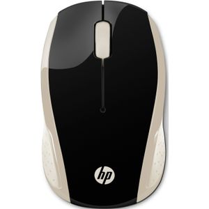 HP 200 (Draadloze), Muis, Zwart, Goud