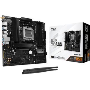 ASROCK - B850M Pro-A WiFi - Moederbord - Micro ATX - Socket AM5 - AMD B850 - DDR5 - Realtek ALC1220 - WiFi 6E - Bluetooth - Realtek 2.5G LAN