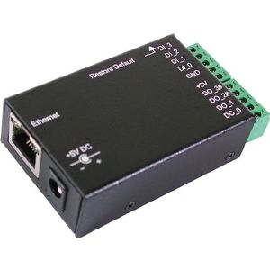 Exsys EX-6011 Ethernet naar 8 x digitale I/O-adapter (RJ45/LAN (1x)), Netwerkadapter, Zwart