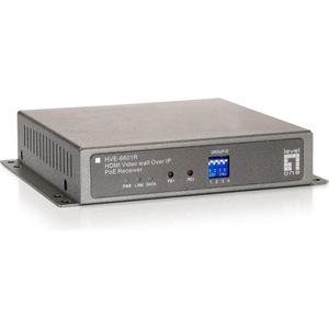 LevelOne - HVE-6601R - HDMI over IP PoE Ontvanger - Zwart - Max. Resolutie 1080p bij 60 Hz
