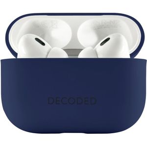 Decoded Siliconen Air hoesje, marineblauw pioenroos - Airpods Pro 2, Hoofdtelefoon Tassen + Beschermende Covers, Blauw