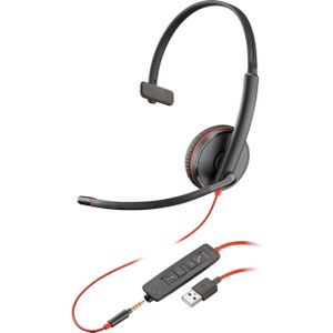 Blackwire 3200 - Headset - Zwart - Kunststof - Flexibele Microfoon
