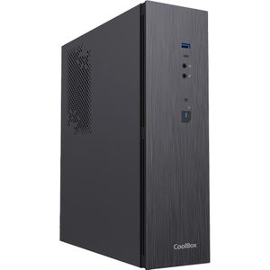 CoolBox PC micro ATX T370 Slim (mATX, Mini-ITX), PC-behuizing, Zwart