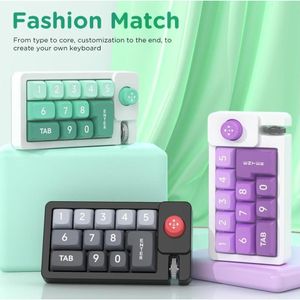 PowerGuard K810 NumPad RGB Gaming Keypad & Joystick Cursor Wheel (DE), Toetsenbord, Zwart