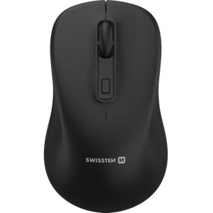 Swissten OFFICE Wireless Mouse (Draadloze), Muis, Zwart