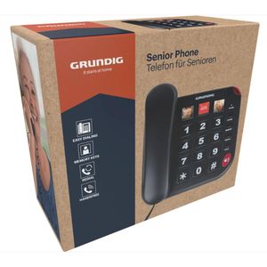 Grundig Senioren Telefoon - Grote Toetsen - Foto Sneltoetsen - Zwart