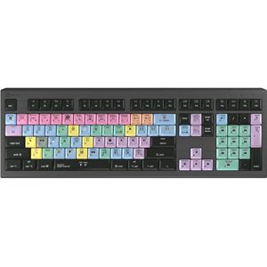 Logickeyboard LKB-FCPX10-A2M-NL Toetsenbord USB QWERTZ Duits Zwart (DE, Bedraad), Toetsenbord, Zwart