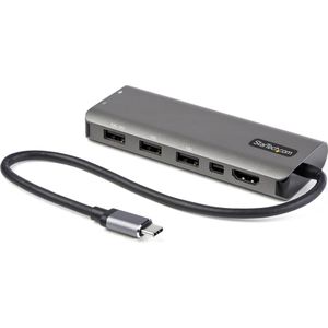 Dicota USB-C draagbaar 4-in1 dockingstation 4K HDMI PD 100W (USB C), Docking station + USB-hub, Zilver