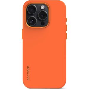 Decoded Antibacteriële siliconen achterkant iPhone 15 Pro abrikoos (iPhone 15 Pro), Smartphonehoes, Oranje