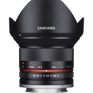 Samyang 12mm f/2 NCS CS - Sony E (Sony E, APS-C / DX), Objectief, Zwart