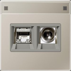 JUNG, Stopcontacten, MMDES4521 Smart TV aansluitdoos 2f