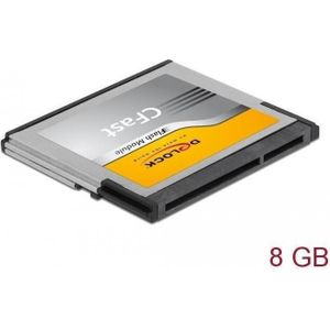 Delock CFast 2.0 geheugenkaart 8 GB MLC (CFast 2.0, 8 GB), Geheugenkaart, Geel, Zilver, Zwart