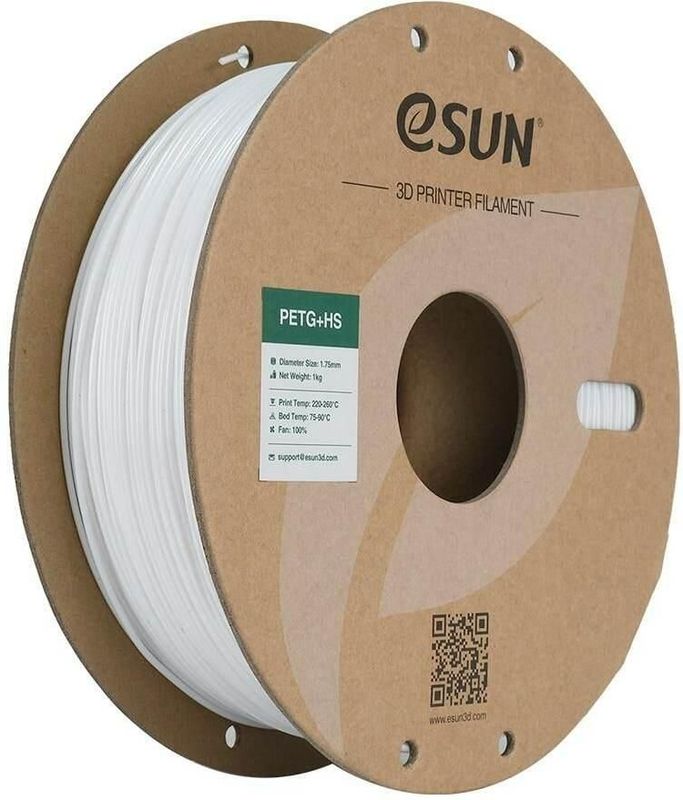 eSUN - PETG+HS Filament - Effen Wit - 1KG - Hoge Snelheid 3D Printer Filament