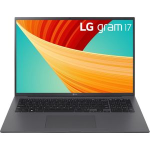 LG Gram 17 (17"", Intel Core i7-1360P, 32 GB, 2000 GB, NL), Notebook, Grijs
