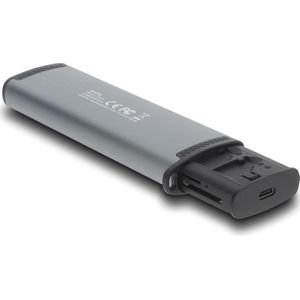 Delock USB 5 Gbps Kartenleser mit SD und Micro SD Slot und Aufbewahrungsfächern (USB, USB-C, Micro USB), Geheugenkaartlezer, Grijs