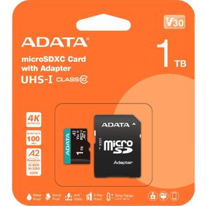 ADATA AUSDX1TUI3V30SA2-RA1 flashgeheugen 1 TB MicroSDXC UHS-I Klasse 10