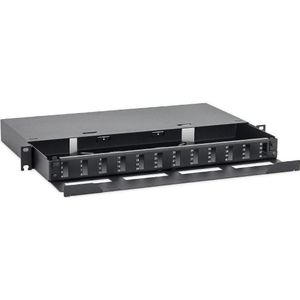 Triton RAB-FO-X78-A1 - Uitbreidbaar opto patchpaneel 1U voor 12 LC-D connectoren quad, RAL 9005, zwart, Server accessoires, Zwart