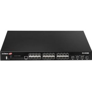Edimax - Switch - 24 Gigabit SFP-poorten - 4 10GbE SFP+-poorten - Desktop en Rackmontage