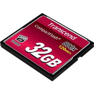 Transcend Flashgeheugenkaart 32 GB 800x CompactFlash voor THT printers en BP-Precision (32 GB), Geheugenkaart