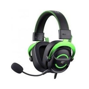 Havit Herní sluchátka H2002E (černo zelená) (Bedraad), Gaming headset, Zwart