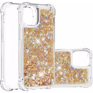 MU Style Glitter Softcase Hoesje (iPhone 13 Pro Max), Smartphonehoes, Goud