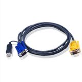ATEN 2L-5206UP toetsenbord-video-muis (kvm) kabel Zwart