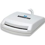 Manhattan Smartcardlezer - USB - wit (USB), Geheugenkaartlezer, Wit