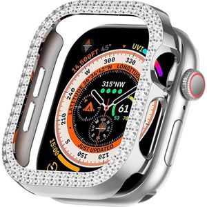 Cover-Discount Apple Watch 10 - 46mm - Glitter strass beschermhoesje, Sporthorloge + Smartwatch-accessoires, Zilver