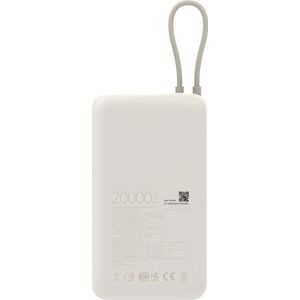 Xiaomi 33W Power Bank 20000mAh (geïntegreerde kabel) (20000 mAh), Powerbank, Beige