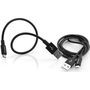 Verbatim Micro USB Kabel Sync & Charge 100cm zwart + 30 cm zwart (1 m, USB 2.0), USB-kabel