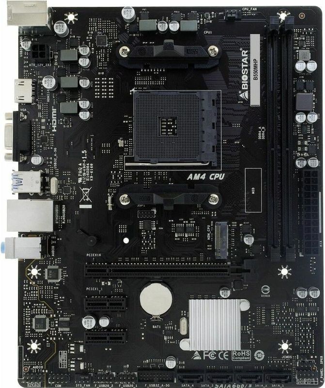 Biostar B550MHP (AM4, AMD B550, mATX), Moederbord