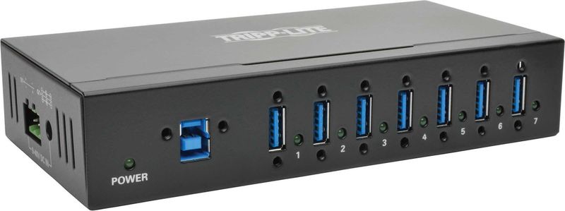 Tripp Lite U360-007-IND interface hub USB 3.2 Gen 1 (3.1 Gen 1) Type-B 5000 Mbit/s Zwart