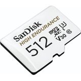 SanDisk - High Endurance MicroSD-Kaart - 512 GB - Temperatuurbestendig - Waterbestendig - Schokbestendig