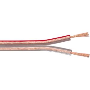 Luidspreker kabel (CU koper) - 2x 1,50mm² / transparant - 50 meter