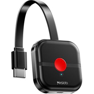 Yesido - Wireless Screen Display Receiver TV10 2.4G - High-Definition, HDMI - Black (HDMI 2.0), Draadloze zender, Zwart