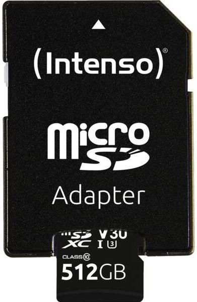 Intenso - microSDXC UHS-I Professional - Geheugenkaart - Zwart - 512GB