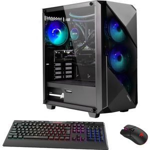 Hyrican Striker 7605 AMD Ryzen 5 5500, 32GB RAM, 1TB M.2 SSD, NVIDIA GeForce RTX 5060, Windows 11 Ho (1000 GB, 32 GB, AMD Ryzen 5 5500, GeForce RTX 5060), PC, Zwart