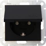 Kopp - Stopcontacten - Wandcontactdoos - Zwart Mat - Randaarde