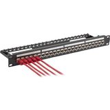 EFB Elektronik EFB-Elektronik - Schakelpaneel met kabelmanagement - RJ-45 X 24 - Zwart, RAL 900, Server accessoires, Zwart