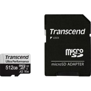 Transcend Ultra Performance (microSDXC, 512 GB, U3, UHS-I), Geheugenkaart, Zwart