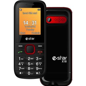 Estar Feature Phone X18 Raudona Dual SIM (1.77"", 32 MB, 0.00 Mpx, 2G), Sleutel mobiele telefoon, Rood